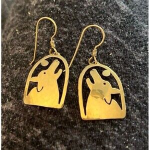 Vintage 1990’s Wyld Coyote goldtone Pierced Wire Earrings